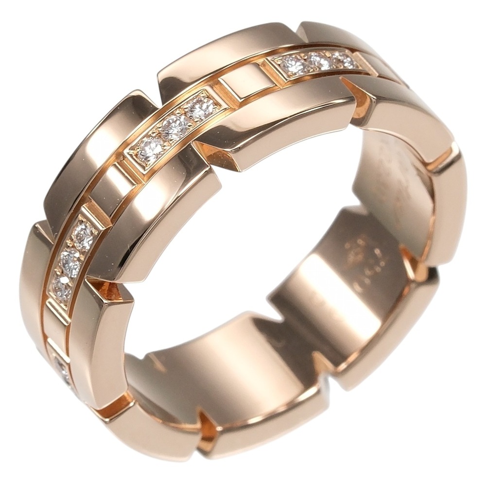 Cartier Tank Française Ring, Size 10, 18K Pink Gold, Diamond, Approx. 8.26g